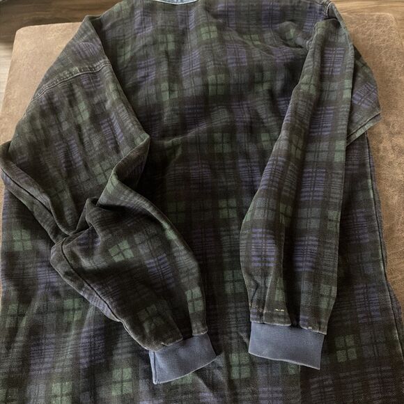 Structure Vintage Large Plaid Collar Top - Picture 4 of 7